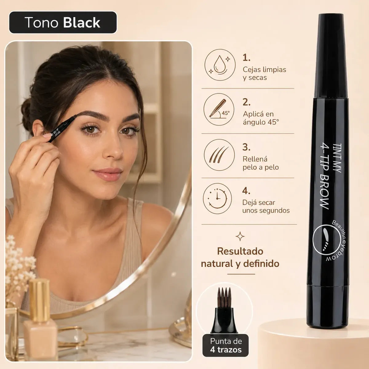 Microblading - Delineador de Cejas 4 Puntas – Tinta Sem